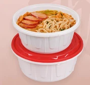 High End engangs fortykket spenne sirkulær matboks for takeaway-emballasje