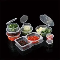 Med ulike størrelser sauser Plastkopp for takeaway